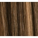 20" Deluxe Double Wefted Clip In Human Hair Extensions #4/27 Dark Brown/ Caramel Mix