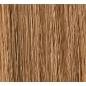 18" Deluxe Double Wefted Clip In Human Hair Extensions #8/27 Light Brown / Caramel Mix