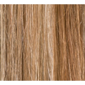 16" Clip In Human Hair Extensions FULL HEAD #8/613 Light Brown/ Bleach Blonde Mix